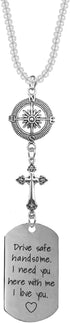 Car Hanging Ornament Charm,Cross for Car Mirror Hanging,Cross Car Mirror Hanger Car Mirror Charm Car Mirror Hanging Accessories (F)...