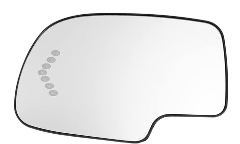 X AUTOHAUX Car Left Rearview Heated Signal Mirror Glass for Chevy Silverado Avalanche Suburban for GMC Sierra 1500 2500 2003-2006...