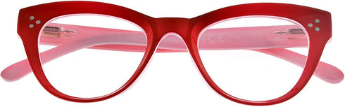Eyekepper Large Cateye Design Reading Glasses Oversized Readers for Women Reading - Red...