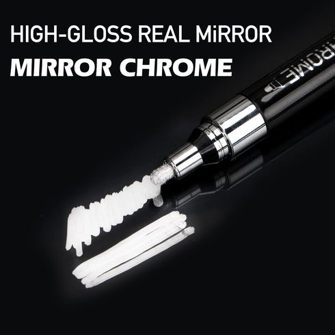 ZEYAR Liquid Chrome Marker Paint Marker, Shiny Silver Marker Pen for most surfaces, High-gloss display effects, Dual tips: Extra Fine and Medium P...