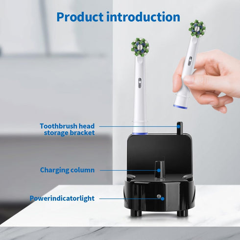 Electric Toothbrush Wall Charger for Oral-B Braun, Wall Mounted Charger for Oral-B Electric Toothbrush,Inductive Charging Base Wall for Oral-B Ele...