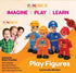 FUNERICA Firefighter, Construction Worker, Police Officer, and Sanitation Community Helpers People Figures for Kids - Little People Toy Figurines ...