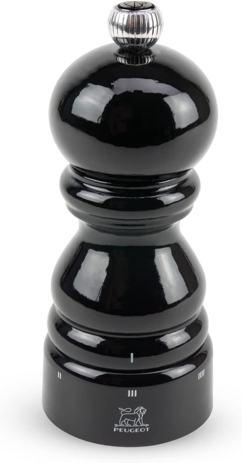 Peugeot - Paris u'Select Manual Pepper Mill - Adjustable Grinder - Beechwood, Gloss Black...