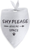 Shy Please Give Me Space Dog Bandana Funny Puppy Bandana Triangle Photo Prop Pet Scarf Accessories for Dog Lovers Gift...