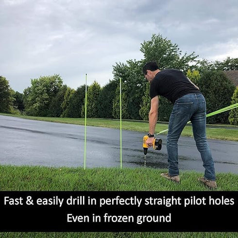 Keyfit Tools MarkerBit Magma X SDS Plus Hammer Bit Driveway Markers Snow Plow Stakes Drill in 12" 440 Stainless Steel Contractor Grade Carbide Mag...