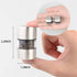 T-mark Premium Sea Salt and Pepper Grinder Set - Spice Mill with Brushed Stainless Steel, Small Portable Ceramic Salt & Pepper Shakers (2-Pack)...