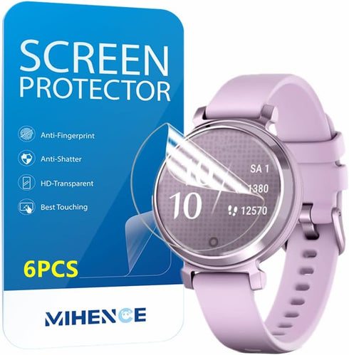 Screen Protector Compatible for Garmin Lily 2 Smartwatch, HD Full Coverage TPU Protective Film (6PCS)...