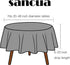 sancua Round Tablecloth - 60 Inch - Water Resistant Spill Proof Washable Polyester Table Cloth Decorative Fabric Table Cover for Dining, Buffet Pa...