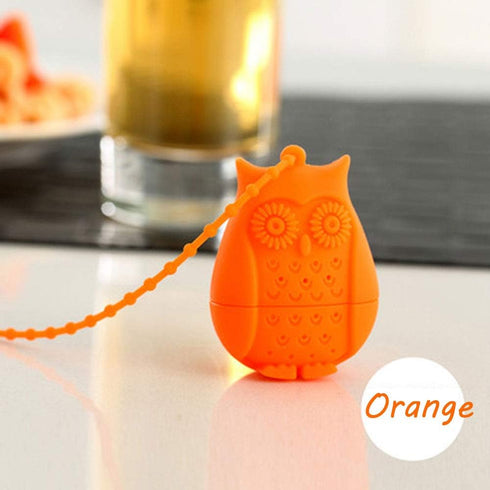 Tvoip 3Pcs Food Grade Silicone Tea Infuser Filter Creative Cartoon Owl Tea Strainer Container Reusable Tea Bags Teapots Accessories...