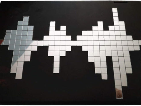 2400pcs Self-Adhesive Mini Silver Square Glass Decorative Craft DIY Accessory Mirrors Mosaic Tiles 5mm by 5 mm...