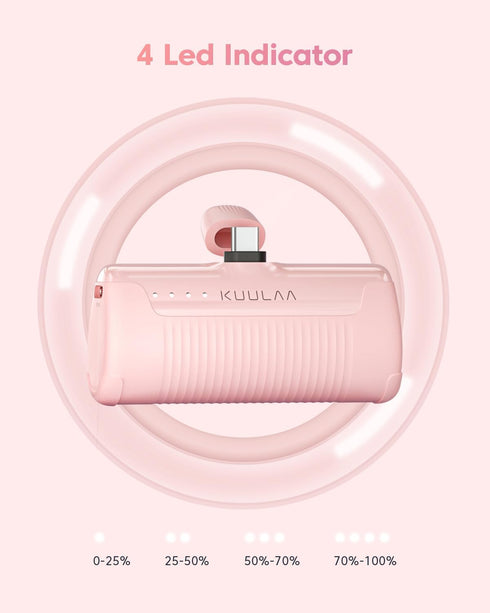 Kuulaa Portable Charger USB C Power Bank 4500mAh Small Portable Phone Charger Android Compact Plug in Battery Pack Portable Compatible with iPhone...
