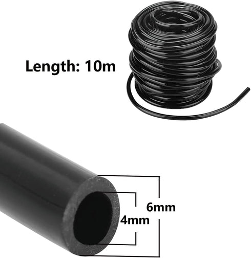 Garden Watering Tube, Water Tube Irrigation Hose Blank Distribution Tubing Line Drip Irrigation System DIY Agriculture Hydroponics Misting 1/4 inc...