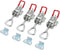 Tanice 4PCS Adjustable Toggle Clamp 180kg 400Lbs Holding Capacity Hasp Clamp Steel Latch Catch Clip Pull Action Latch for Tool Boxes, Trunk, Cases...