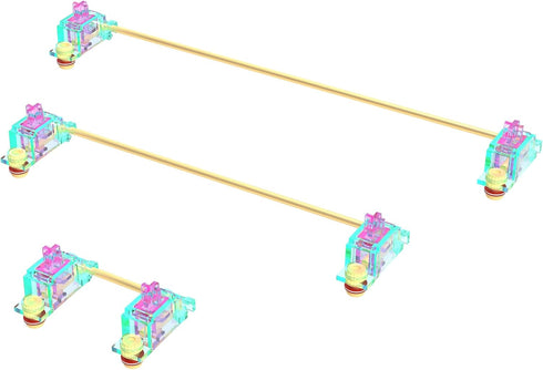 Stabilizer V2, Screw in Stabilizers with 2u 6.25u 7u Wires, PCB Mount Keyboard Stabilizers for Mechanical Keyboards (V2 Teal Pink 100% Kit)...