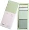 Green Lined Sticky Notes Set, 240 Sheets Pastel Sticky Note Pads, Self-Stick Index Tabs Cute Memo Notepads for School, Office and Home...