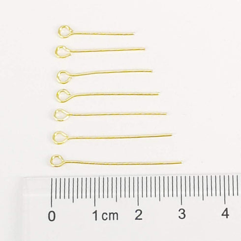 Chenkou Craft 700pcs Assorted of 7 Sizes Gold Mix Eye Pins for Jewelry Making (Gold, Mix)...