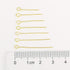Chenkou Craft 700pcs Assorted of 7 Sizes Gold Mix Eye Pins for Jewelry Making (Gold, Mix)...