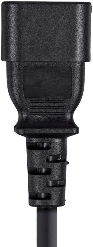 Monoprice 3-Prong Extension Cord - 10 Feet - Black | IEC 60320 C14 to IEC 60320 C13, 18AWG, 10A, 125V...