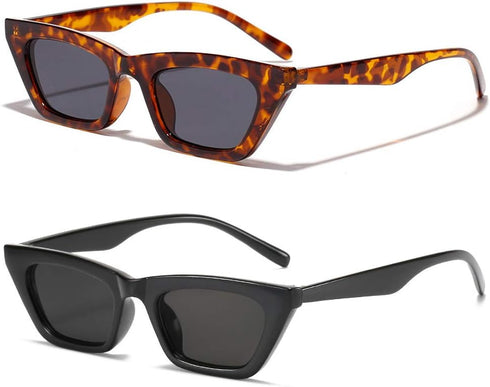 BOJOD Square Cat Eye Sunglasses For Women Fashion Vintage Trendy Cateye Sunglasses For women Black...