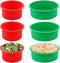 Round Silicone Pan Set - 6 Pack 4 - 6Inch Baking Cake Mold, Quick Release Baking Pans for Muffin, Cupcake, Layer Cake, Cheese Cake, Rainbow Cake a...