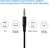 3 Packs Earphone with Remote & Microphone, in Ear Stereo Sound Noise Isolating Tangle Free for Smartphones, Laptops, Gaming, Fits 3.5mm Interface ...