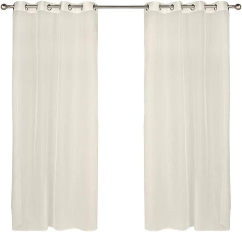 Escape Easy to install Sheer Outdoor Curtain, 54" X 108", Ivory...