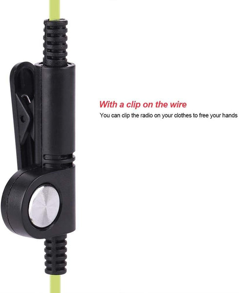 Earphone for Walkie Talkie Radio, 118 cm /46.46 Inch Headset for K Head 2Pin Walkie Talkie Radio, Mic Headphone for Policeman or Security Guards(G...