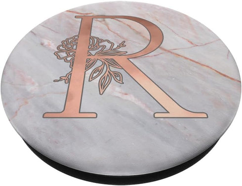 Rose Pink Letter R First Initial Monogram AAN123 PopSockets PopGrip: Swappable Grip for Phones & Tablets PopSockets Adhesive PopGrip...
