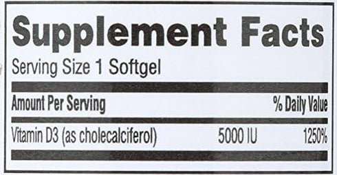 365 Everyday Value, Vitamin D3 5000 IU, 120 ct...