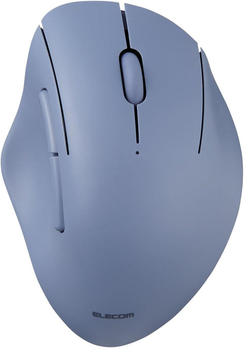 ELECOM SHELLPHA Bluetooth Mouse Ergonomic, Silent Click, 18-Month Battery Life, 2000DPI, Customizable 5 Buttons, Optical Sensor, Compatible with P...