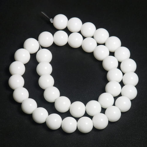 Yochus 10mm Natural Stone Beads for Jewelry DIY Making Bulk,Natural Tridacna Stone Round Loose Beads,Bracelet Making...