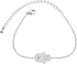Stainless Steel Silver Rose Gold Link Chain Hand of Fatima Bracelet Anklet Hamsa Jewelry for Women...