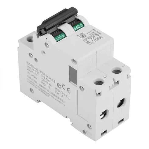Premium Circuit Breaker, 2P 250V Low Voltage DC Miniature Circuit Breaker for Solar Panels Grid System(40A)...