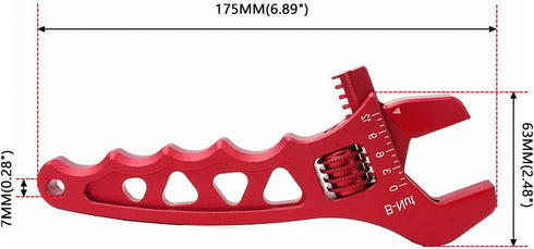 AN Hose Fitting Adjustable Wrench 3AN-16AN Lightweight Aluminum(Red)...