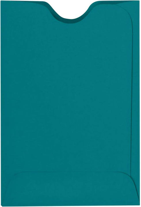 LUXPaper Credit Card Sleeves | 2 3/8" x 3 1/2" | Teal | 80lb. Text | 50 Qty...