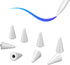 8 Pack Apple Pencil Tips, Replacement Tips Only Compatible with our KARFUN Pencil, iPencil Nib for iPad Pencil 2018-2023, iPad 10/9/8/7/6 Gen, iPa...