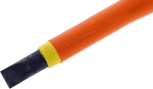 IDEAL Electrical 35-9150 Slotted Insulated Screwdriver Orange, 1/4 x 4 in. Shaft Screwdrivers with Cushion-Grip Handles. Electrician Tool Kits...