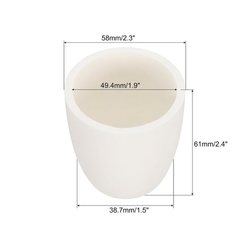 PATIKIL Alumina Crucible for Melting Metal, 70ml Crucible Bowl Dish Cup White for Laboratory Casting Gold Silver Copper Brass Alloy,1 Pcs...