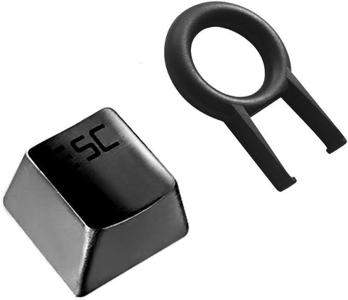 Fitlink Stainless Steel Metal Keycaps with Key Puller for Mechanical Keyboard Cherry Mx Switch(Esc) (Black)...