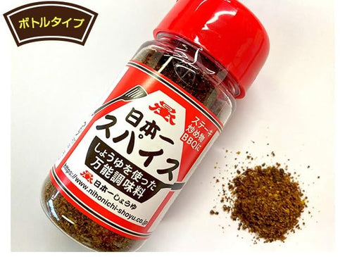 Japanese Umami Soy Sauce Seasoning All in One Spice powder all-purpose 80g 2.8oz.?Nihonichi-Shoyu?for steaks, stir-fries, yakisoba, fried potatoes...