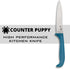 Spyderco Counter Puppy 6.9" Kitchen Knife with 3.46" Corrosion-Resistant 7Cr17 Stainless Steel Blade and Injection-Molded Blue Plastic Handle - Pl...