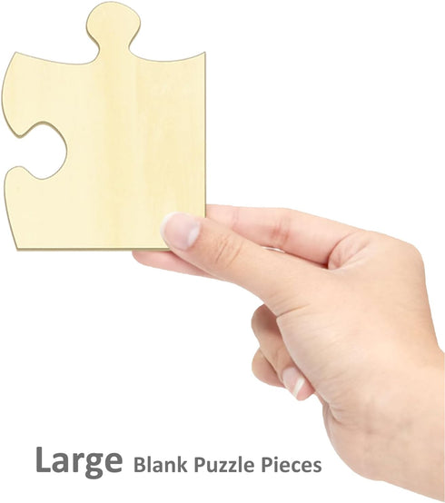 Blank Puzzle with 12 Pieces, Large Blank Puzzle Pieces with Puzzle Tray, Blank Wooden Jigsaw Puzzles for Crafts & DIY, Make Your Own Puzzle 11.8x8...