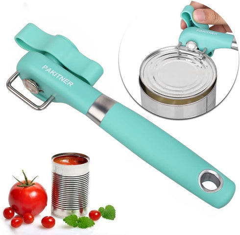 PAKITNER- Cut safe can opener, Manual can opener smooth edge - handheld Side cut can opener, Ergonomic Smooth Edge, Food Grade Stainless Steel Cut...