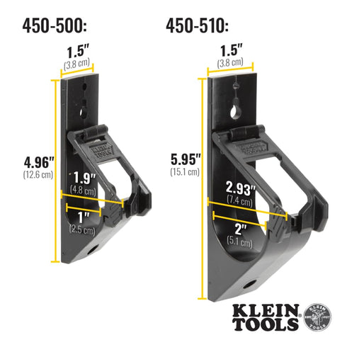 Klein Tools 450-510 2-Inch J-Hooks, Cable Management System with Lockable Latch for Extension Cords, Conduit, Fiber, Ethernet Cables, 6-Piece...