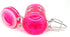 Airtight Glass Herb Mini Storage Jar with Clamping Lid in Choice of Design (Frosted Neon Pink/Silver Leaves)...