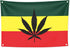 KINO Homie Jamaica Reggae Style Leaf Decorative Tapestry Flag Bar Club Tattoo Shop Banner Wall Hanging (37.7x25in, Leaf)...