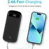 Portable Charger with Built in Cables, Portable Power Bank 10000mAh, with 2 Integrated Charging Cables, 5 Outputs, LED Display, Slim Battery Pack,...