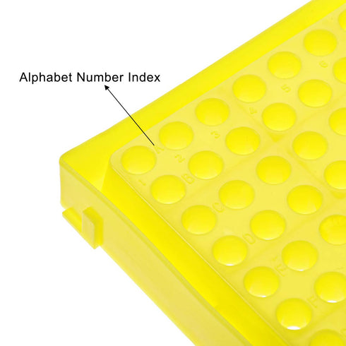 uxcell Centrifuge Tube Rack Storage Box 96-Well Polypropylene Holder for 0.2ml Microcentrifuge Tubes, Vials, Samples 5mm Hole Dia 2Pcs...