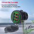 3 Ports Quick Charge 3.0 USB Car Charger, 18W QC3.0 USB Cigarette Lighter Outlet Socket with Switch, 12V-24V Dashboard Flush Mount Charger for Car...