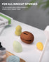 Integrated Makeup Sponge Travel Case, Silcone Washable Reusable Makeup Sponge Holder, Blender Holder Beauty Makeup Sponge Protective Carrying Case...